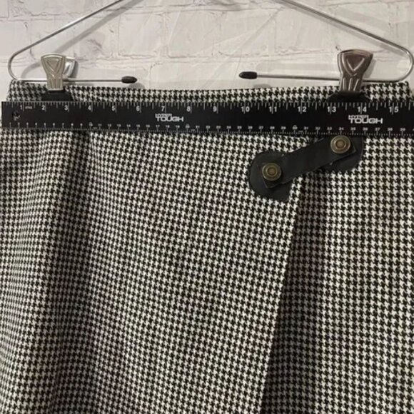 British Khaki sz 4wrap around lined skirt 25% wool - Picture 5 of 5